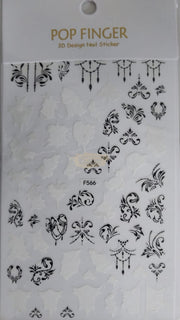 3D Pop Finger Nail Art Sticker | F566 Nail Stickers