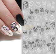 3D Pop Finger Nail Art Sticker | F568 Nail Stickers