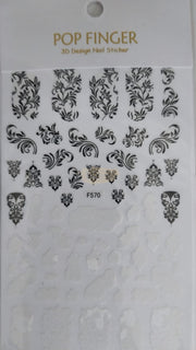3D Pop Finger Nail Art Sticker | F570 Nail Stickers