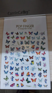 3D Pop Finger Nail Art Sticker | WG232 Nail Stickers