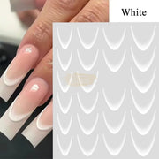 3D White French Manicure Ombre Stickers SD-1933 Nail Stickers
