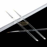 3pcs Clear Acrylic Kolinsky Liner Brush Set Nail Brush Set