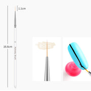 3pcs Clear Acrylic Kolinsky Liner Brush Set Nail Brush Set