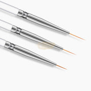 3pcs Clear Acrylic Kolinsky Liner Brush Set Nail Brush Set