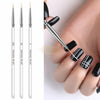 3pcs Clear Acrylic Kolinsky Liner Brush Set Nail Brush Set