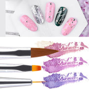 Nail Brush Set with Laser Anti-Slip Handle | 3 pieces Nail Brush Set