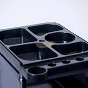 4-drawer Salon/Barber Trolley Cart | Black Both Sides (No Design) Salon Trolley