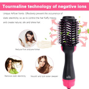 4-in-1 Hot Air Brush Hair Dryer & Styler | Straight Curl Wave Hair Dryer
