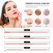 4 pcs Blackhead Remover/Pimple Comedone Extractor Tool Set Acne Needle
