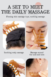 4 pcs Face Lifting Resin Gua Sha Set with FREE Rose Essential Oil Gua Sha Set