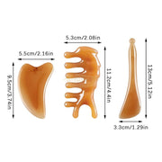4 pcs Face Lifting Resin Gua Sha Set with FREE Rose Essential Oil Gua Sha Set