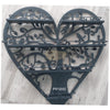 4-Tier Heart Shaped Wall-Mounted Nail Polish Display Rack 60cm Black (rack only)