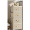 4-Tier Plastic Rattan Storage Drawer Cabinet | Beige Storage Cabinet