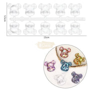 40 pcs Clear Bear Head Shaped Nail Swatch Nail Art Tool