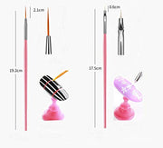 Nail Art Brush Set (15 pcs) | Pink