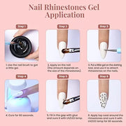 Rhinestone & Jewelry Soak-Off UV Gel Glue 8ml | Strong Adhesive Bonds Rhinestones, Charms, Gems & More