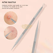 4pcs Blackhead Remover & Acne Extractor Tool Set Nail & Cuticle Pusher