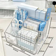 5-Compartment Clear Acrylic Desk Organizer
