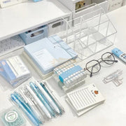 5-Compartment Clear Acrylic Desk Organizer