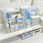 5-Compartment Clear Acrylic Desk Organizer