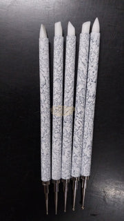 5 pieces Dual Tipped Silicone Nail Art Sculpture Pen & Dotting Tool | Black & White Nail Art Tool