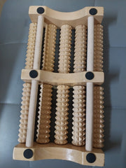 5 Rows Double-Sided Wood Foot Massage Roller 29*15cm Massage Rollers