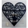 5 Tier Heart Shaped Wall-Mounted Nail Polish Display Rack 80cm - Black (rack only)