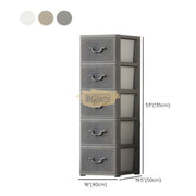 5-Tier Plastic Rattan Storage Drawer Cabinet | Gray Storage Cabinet
