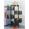 5-Tier Rotating Storage Organizer | Round | Black Storage Organizers