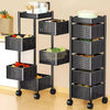 5-Tier Rotating Storage Organizer | Square | Black Storage Organizers