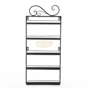 5-Tier Wall-Mounted Iron Nail Polish Display Rack (1 pair) | Black (rack only) Wall Nail Polish Display