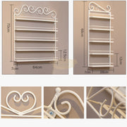 5-Tier Wall-Mounted Iron Nail Polish Display Rack (1 pair) | Black (rack only) Wall Nail Polish Display