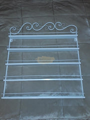 5-Tier Wall-Mounted Nail Polish Display Rack | White (Rack Only) Wall Display Rack