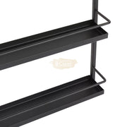 5-Tier Wall-Mounted Nail Polish Display Rack with Heart Top | Black (Rack Only) Wall Display Rack