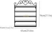 5-Tier Wall-Mounted Nail Polish Display Rack with Heart Top | Black (Rack Only) Wall Display Rack