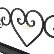 5-Tier Wall-Mounted Nail Polish Display Rack with Heart Top | Black (Rack Only) Wall Display Rack