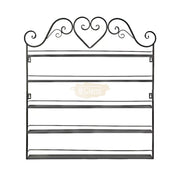 5-Tier Wall-Mounted Nail Polish Display Rack with Heart Top | Black (Rack Only) Wall Display Rack