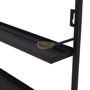 5-Tier Wall-Mounted Nail Polish Display Rack with Heart Top | Black (Rack Only) Wall Display Rack