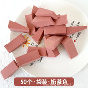 50pcs Brown Disposable Makeup Sponge Wedges Makeup Sponge
