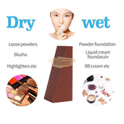 50pcs Brown Disposable Makeup Sponge Wedges Makeup Sponge