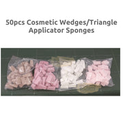50pcs Dark Pink Disposable Makeup Sponge Wedges Makeup Sponge