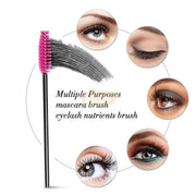 50pcs Disposable Mascara Brushes | Black/Black Mascara Brush