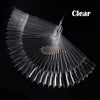50pcs Reverse Tip Nail Swatch Sticks | Clear 12.4×1.3cm Nail Swatch Sticks
