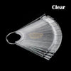 50pcs Squoval Nail Swatch Sticks | Clear 12.5x1cm Stiletto Acrylic Tips