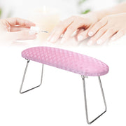 Foldable Microfiber Leather Hand Rest Manicure Station | Pink