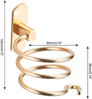 Wall Mounted Hair Dryer Holder Rack | Gold (Holder Only)