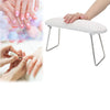 Foldable Microfiber Leather Hand Rest Manicure Station | White