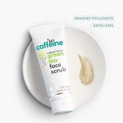 mCaffeine Green Tea Face Scrub with Vitamin C & Walnut for Women & Men | Removes Dirt, Blackheads & Gently Exfoliates Skin | For Oily, Normal, Dry, Combination & Sensitive Skin (100gm)