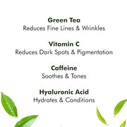 mCaffeine Night Cream Gel for Reducing Fine Lines & Wrinkles | For Women & Men with Green Tea, Vitamin C & Hyaluronic Acid | All Skin Types | Gel Based - 50m