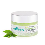 mCaffeine Night Cream Gel for Reducing Fine Lines & Wrinkles | For Women & Men with Green Tea, Vitamin C & Hyaluronic Acid | All Skin Types | Gel Based - 50m